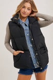 Claire Denim Layered Puffer Vest
