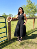 Brandi Midi Dress: Black