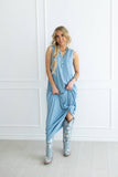 Andy Textured Pleated Maxi Dress