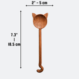 Wooden Spoon -Cat Hand-Carved