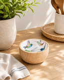 Hummingbirds Mango Wood Bowl
