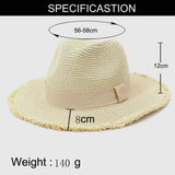 Straw Hat with Rose Patch