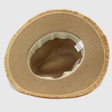 Straw Hat with Rose Patch