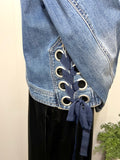Trust Your Crazy Idea | Upcycled Denim Jacket XL