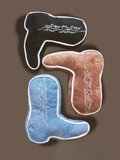 Cowgirl Boot Pillow: Black