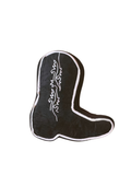 Cowgirl Boot Pillow: Black