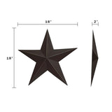 18" Black Metal Star