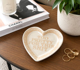 Too Pretty For This Shit Heart Ceramic Trinket Dish 4”
