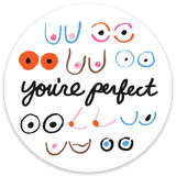 “You're Perfect”Boobs Sticker 3”