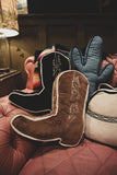Cowgirl Boot Pillow: Black