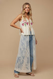 Ruby Heart-Bloom Lace Maxi Vest