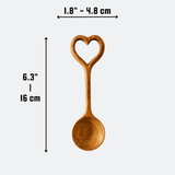 Wooden Hand Carved-Heart Spoon